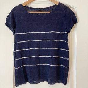 Eileen Fisher Stripe Linen Top Size Small